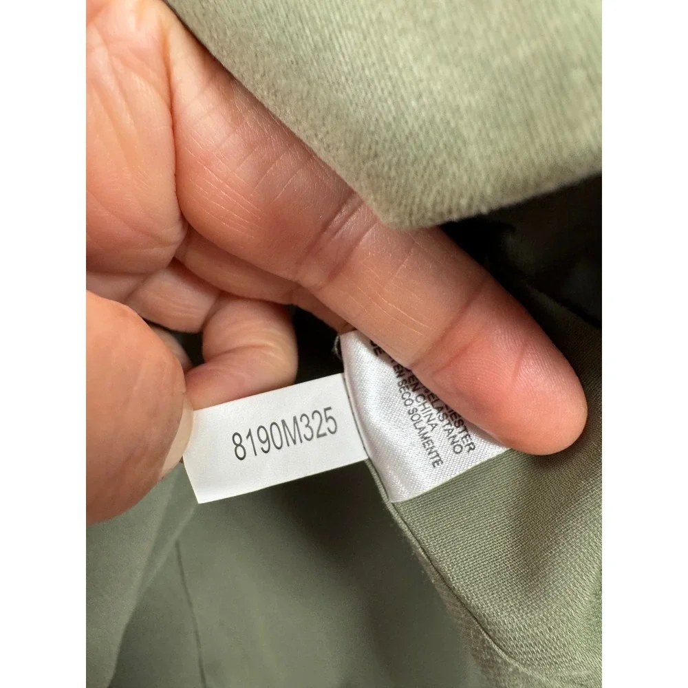 Antonio Melani Sheath Dress sz 6 Olive Green Tie Front money classic